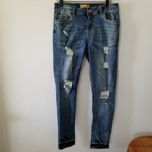 Heyfanee  Slim Fit Jeans Skinny Stretch Denim Pants for Men Straight Leg Size 30